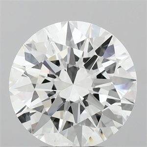 Picture of Lab Grown Diamond 3.70 Carats, Round with Excellent Cut, E Color, VVS2 Clarity and Certified by IGI