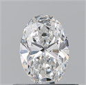 Natural Diamond 0.50 Carats, Oval with  Cut, F Color, SI1 Clarity and Certified by GIA