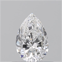 Natural Diamond 0.50 Carats, Pear with  Cut, E Color, VVS2 Clarity and Certified by GIA