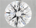 Lab Grown Diamond 5.58 Carats, Round with Ideal Cut, E Color, VS1 Clarity and Certified by IGI