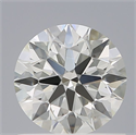 Natural Diamond 0.90 Carats, Round with Excellent Cut, I Color, IF Clarity and Certified by IGI