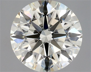 Picture of Natural Diamond 0.91 Carats, Round with Excellent Cut, K Color, VVS1 Clarity and Certified by GIA