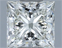 Natural Diamond 0.71 Carats, Princess with  Cut, J Color, VVS1 Clarity and Certified by IGI