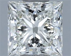 Picture of Natural Diamond 0.71 Carats, Princess with  Cut, J Color, VVS1 Clarity and Certified by IGI