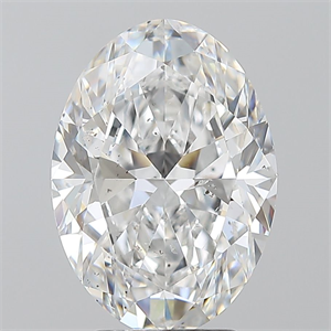 Picture of Natural Diamond 3.51 Carats, Oval with  Cut, E Color, SI1 Clarity and Certified by GIA