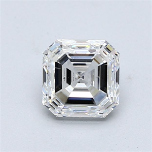Foto Diamante Natural 1.08 quilates, Asscher , Color E, claridad VS2 y certificado GIA de