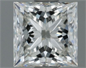 Natural Diamond 0.70 Carats, Princess with  Cut, H Color, VVS1 Clarity and Certified by IGI