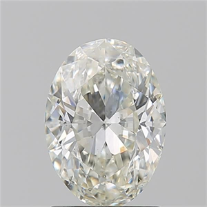 Picture of Natural Diamond 1.50 Carats, Oval with  Cut, J Color, SI1 Clarity and Certified by GIA