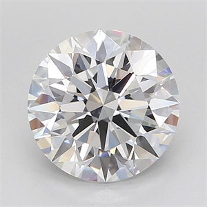 Picture of Lab Grown Diamond 2.56 Carats, Round with Ideal Cut, D Color, IF Clarity and Certified by IGI
