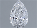 Diamante Natural 0.60 quilates, De pera , Color D, claridad SI2 y certificado GIA
