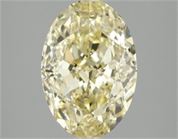 Picture of Lab Grown Diamond 3.01 Carats, Oval with  Cut, Fancy Intense Yellow Color, VVS2 Clarity and Certified by IGI