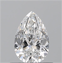 Natural Diamond 0.57 Carats, Pear with  Cut, F Color, VVS1 Clarity and Certified by GIA