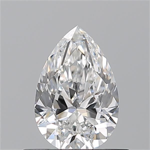 Picture of Natural Diamond 0.57 Carats, Pear with  Cut, F Color, VVS1 Clarity and Certified by GIA