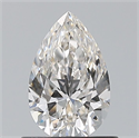Natural Diamond 0.70 Carats, Pear with  Cut, H Color, VVS1 Clarity and Certified by GIA