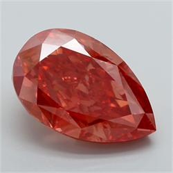 Picture of Lab Grown Diamond 12.71 Carats, Pear with  Cut, Fancy Vivid Pink Color, VS2 Clarity and Certified by IGI