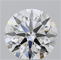 Lab Grown Diamond 2.52 Carats, Round with Ideal Cut, E Color, IF Clarity and Certified by IGI