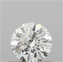 Natural Diamond 0.40 Carats, Round with Excellent Cut, F Color, SI2 Clarity and Certified by IGI