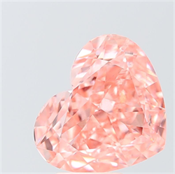 Picture of Lab Grown Diamond 5.05 Carats, Heart with  Cut, Fancy Vivid Pink Color, VS1 Clarity and Certified by IGI