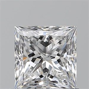 Picture of Natural Diamond 0.91 Carats, Princess with  Cut, F Color, VS1 Clarity and Certified by GIA