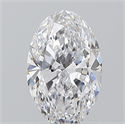 Natural Diamond 1.00 Carats, Oval with  Cut, D Color, VS1 Clarity and Certified by GIA