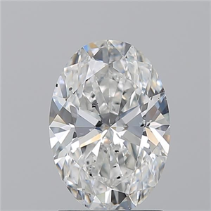 Picture of Natural Diamond 1.70 Carats, Oval with  Cut, G Color, SI2 Clarity and Certified by GIA