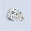 Natural Diamond 0.41 Carats, Pear with  Cut, I Color, SI2 Clarity and Certified by GIA