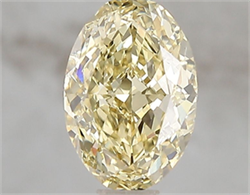 Picture of Lab Grown Diamond 1.56 Carats, Oval with  Cut, Fancy Intense Yellow Color, VS1 Clarity and Certified by IGI