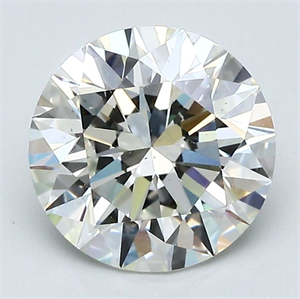 Picture of Natural Diamond 2.51 Carats, Round with Excellent Cut, I Color, VS2 Clarity and Certified by GIA