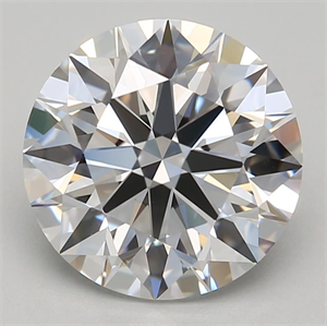 Picture of Lab Grown Diamond 3.30 Carats, Round with Excellent Cut, D Color, IF Clarity and Certified by GIA