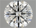 Natural Diamond 0.70 Carats, Round with Excellent Cut, H Color, SI2 Clarity and Certified by GIA