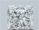 Natural Diamond 1.01 Carats, Princess with  Cut, G Color, VS1 Clarity and Certified by GIA