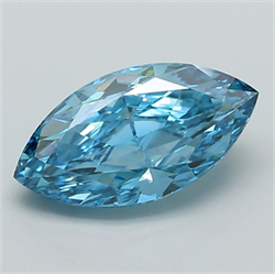 Picture of Lab Grown Diamond 2.18 Carats, Marquise with  Cut, Fancy Vivid Blue Color, VVS2 Clarity and Certified by IGI