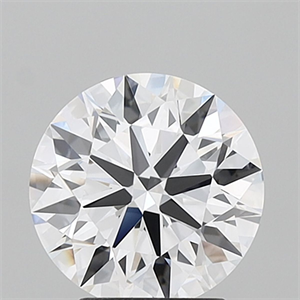 Picture of Lab Grown Diamond 2.59 Carats, Round with Ideal Cut, D Color, IF Clarity and Certified by IGI