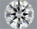 Natural Diamond 0.58 Carats, Round with Excellent Cut, F Color, SI2 Clarity and Certified by GIA