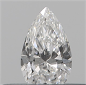 Natural Diamond 0.18 Carats, Pear with  Cut, E Color, SI2 Clarity and Certified by GIA