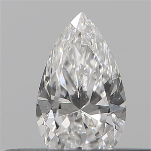 Picture of Natural Diamond 0.18 Carats, Pear with  Cut, E Color, SI2 Clarity and Certified by GIA