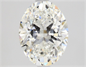 Natural Diamond 1.70 Carats, Oval with  Cut, F Color, VVS1 Clarity and Certified by GIA