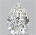 Diamante Natural 1.01 quilates, De pera , Color G, claridad SI2 y certificado GIA