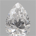 Natural Diamond 0.11 Carats, Pear with  Cut, E Color, VVS2 Clarity and Certified by IGI