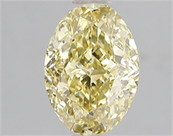 Picture of Lab Grown Diamond 2.06 Carats, Oval with  Cut, Fancy Intense Yellow Color, VS1 Clarity and Certified by IGI