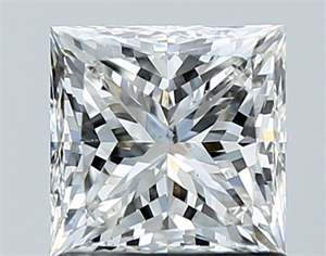 Picture of Natural Diamond 1.29 Carats, Princess with  Cut, H Color, SI1 Clarity and Certified by GIA