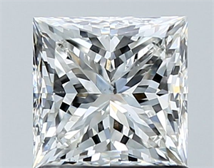 Picture of Natural Diamond 1.29 Carats, Princess with  Cut, H Color, SI1 Clarity and Certified by GIA