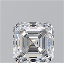 Natural Diamond 0.70 Carats, Asscher with  Cut, E Color, VS1 Clarity and Certified by GIA