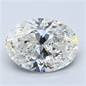 Natural Diamond 3.01 Carats, Oval with  Cut, I Color, SI2 Clarity and Certified by GIA