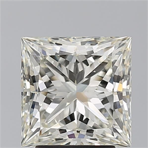 Picture of Natural Diamond 3.21 Carats, Princess with  Cut, K Color, VS2 Clarity and Certified by GIA
