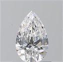 Natural Diamond 0.71 Carats, Pear with  Cut, E Color, VVS2 Clarity and Certified by GIA