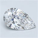 Diamante Natural 3.02 quilates, De pera , Color D, claridad SI1 y certificado GIA