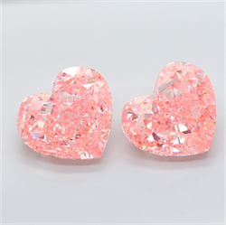 Picture of Lab Grown Diamond 30.34 Carats, Heart with  Cut, Fancy Vivid Pink Color, VS1 Clarity and Certified by IGI