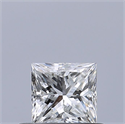 Natural Diamond 0.40 Carats, Princess with  Cut, E Color, VVS1 Clarity and Certified by GIA