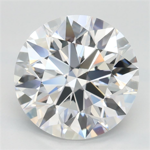 Picture of Lab Grown Diamond 3.00 Carats, Round with Ideal Cut, D Color, IF Clarity and Certified by IGI